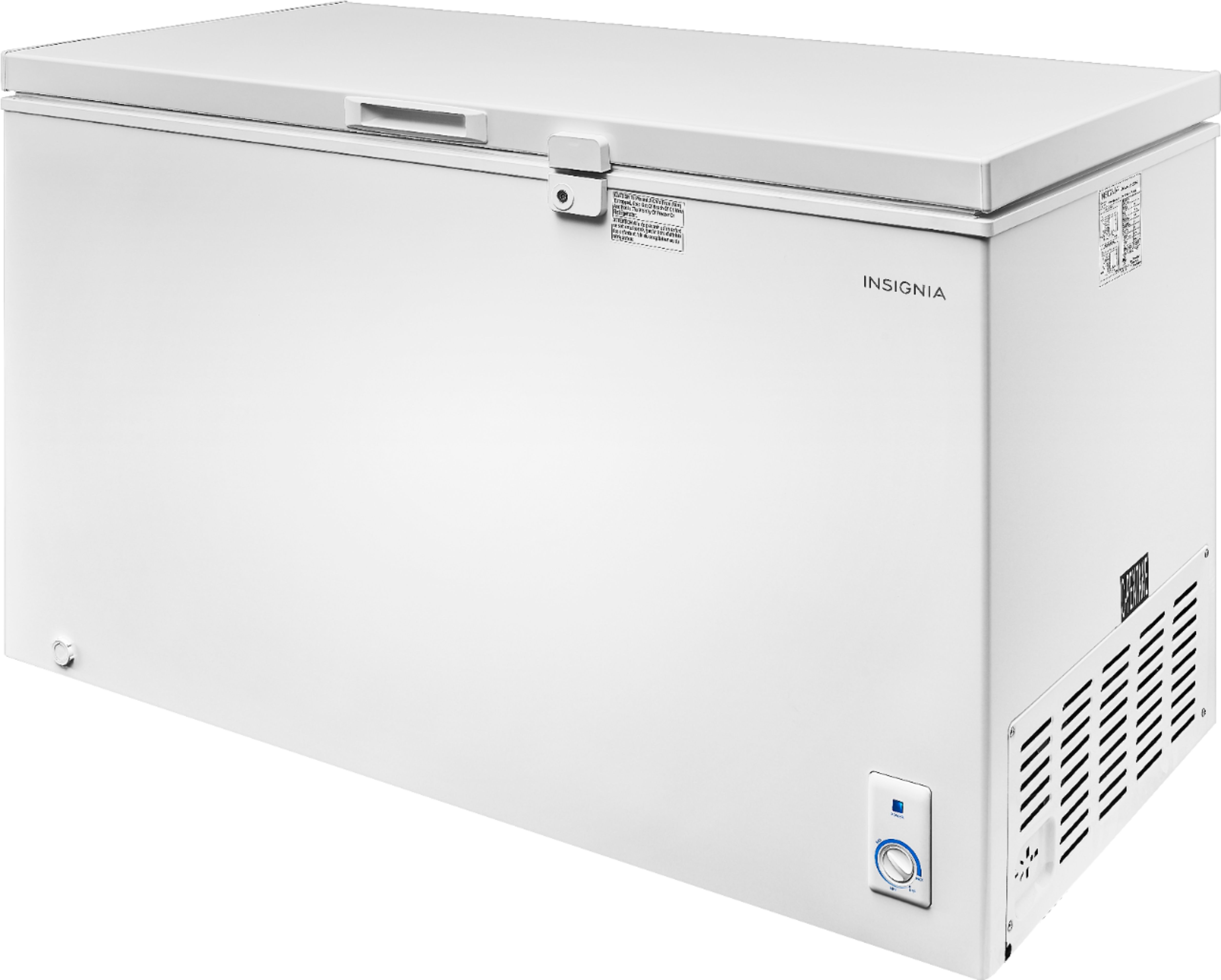 Left View: Insignia™ - 14.1 Cu. Ft. Chest Freezer - White