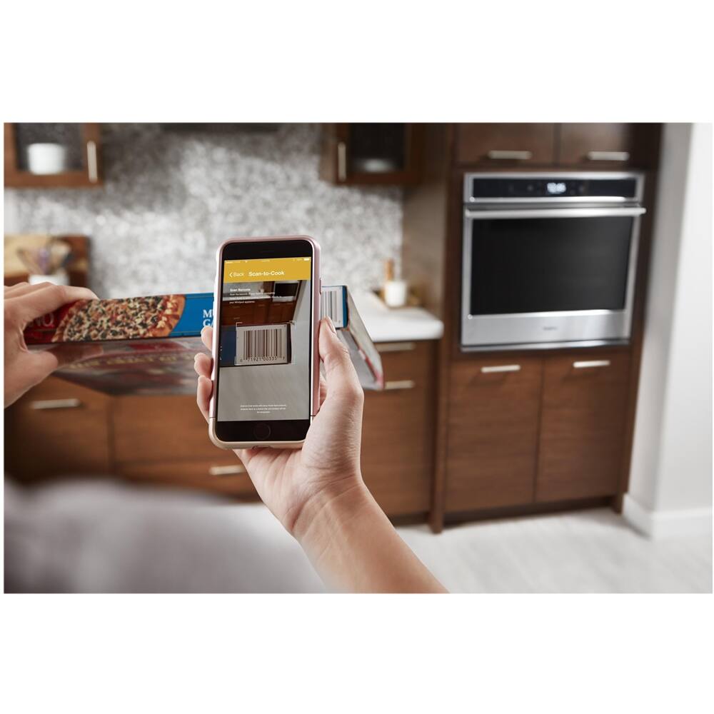 Left. Whirlpool - 30" Built-In Single Electric Wall Oven - Stainless Steel.