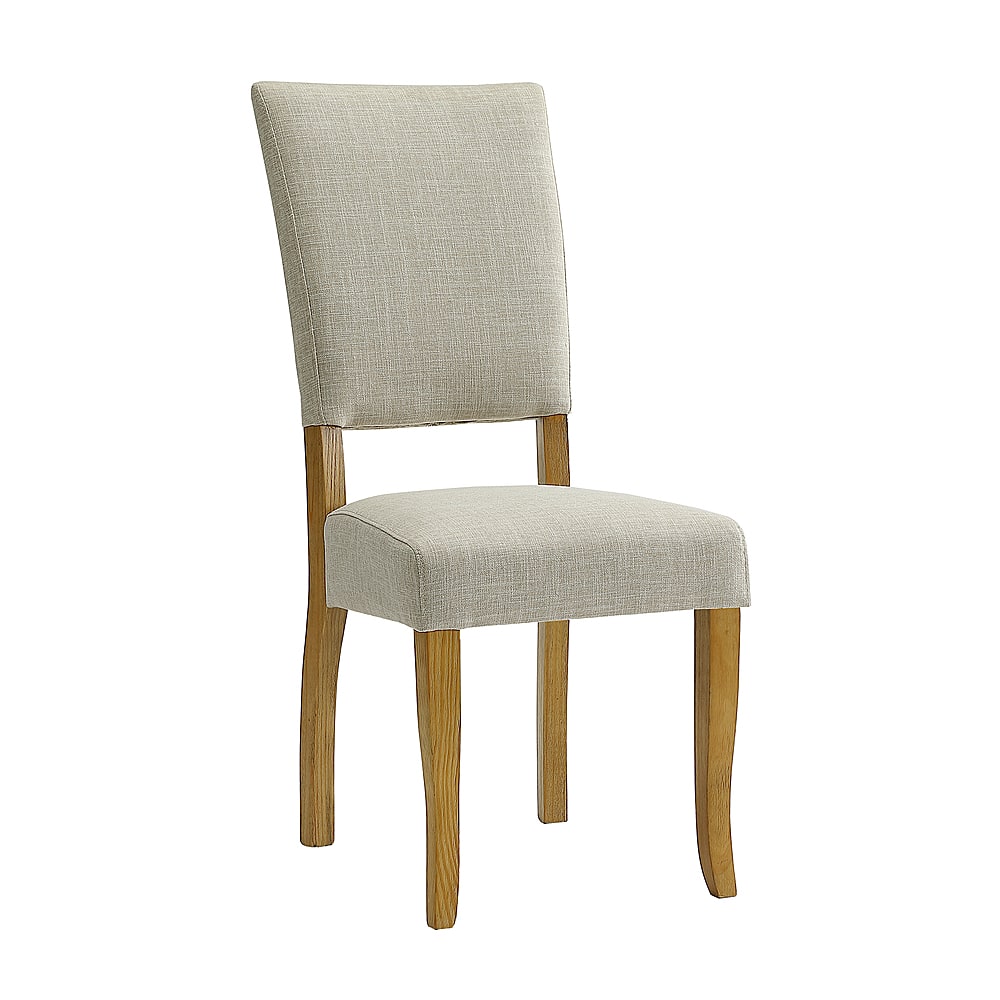 Angle View: Walker Edison - Open-Back Parsons Upholstered Dining Chairs (Set of 2) - Ivory