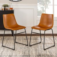 Walker Edison - 18" Industrial Faux Leather Dining Chairs (Set of 2) - Whiskey Brown - Alt_View_Zoom_12