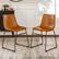 Alt View 12. Walker Edison - 18" Industrial Faux Leather Dining Chairs (Set of 2) - Whiskey Brown.