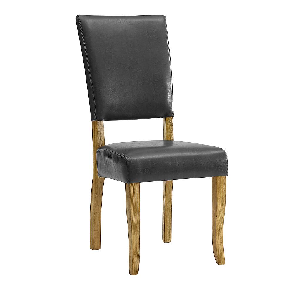 Angle View: Walker Edison - Open-Back Parsons Upholstered Dining Chairs (Set of 2) - Charcoal