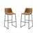 Front. Walker Edison - Industrial Faux Leather Barstool (Set of 2) - Whiskey Brown.