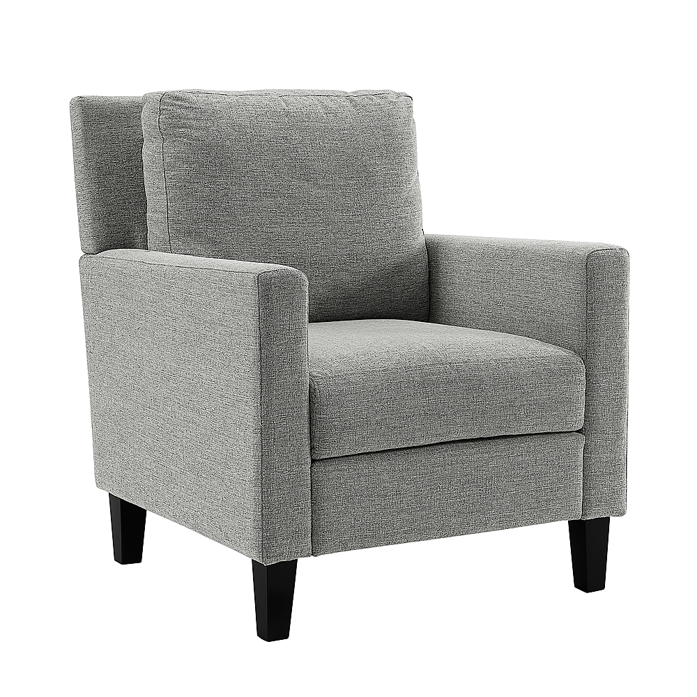 Angle View: Walker Edison - Linen and 100% Polyester Accent Chair - Gray