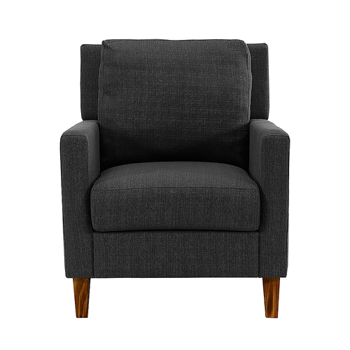 Walker Edison - Linen and 100% Polyester Accent Chair - Charcoal
