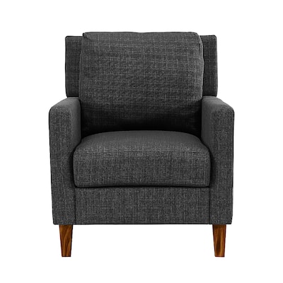 Walker Edison - Linen and 100% Polyester Accent Chair - Charcoal