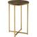 Front. Walker Edison - Modern Glam Side Table - Dark Walnut & Gold.
