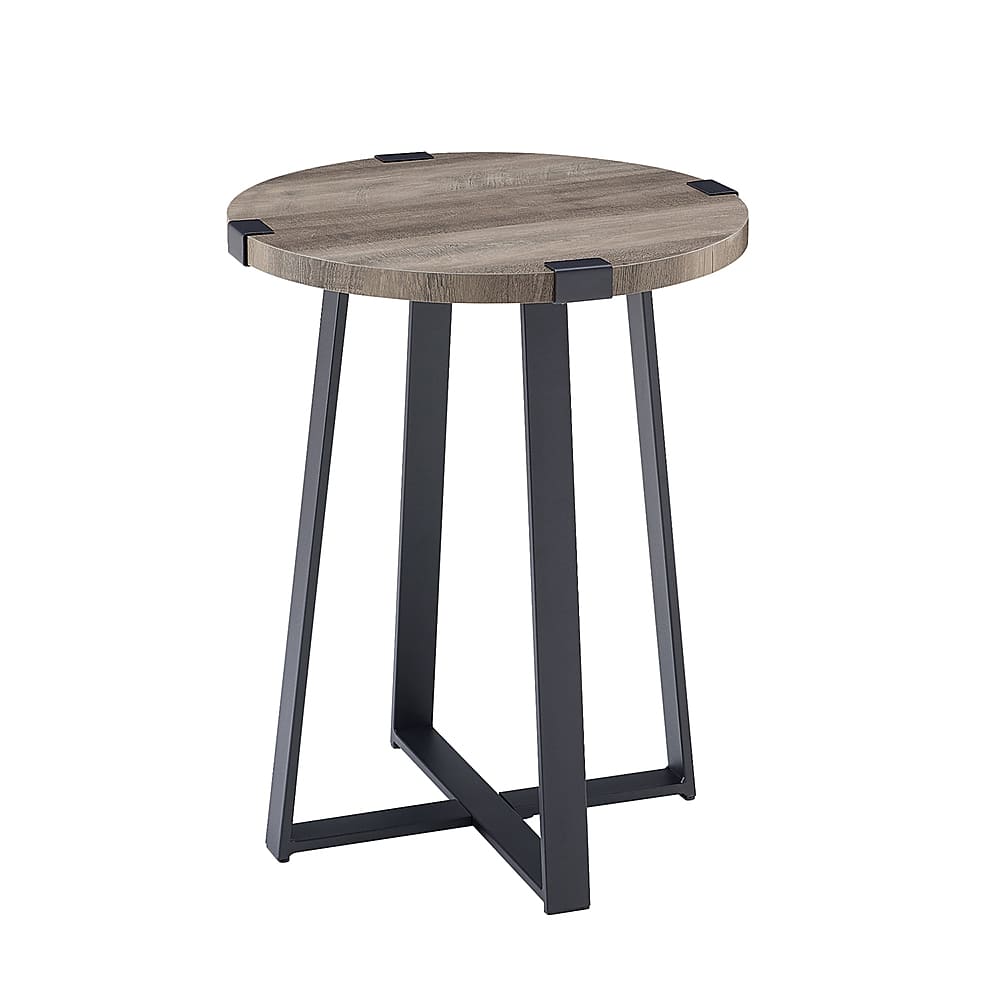 Angle View: Walker Edison - Urban Industrial Side Table - Gray Wash