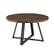 Angle. Walker Edison - Round Rustic Coffee Table - Dark Walnut.