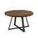 Angle. Walker Edison - Round Rustic Coffee Table - Rustic Oak.