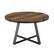 Front. Walker Edison - Round Rustic Coffee Table - Rustic Oak.