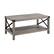 Angle. Walker Edison - Rustic Farmhouse Wood Coffee Table - Gray Wash.