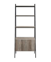 Walker Edison - 72" Idustrial Ladder 5-Shelf Storage Bookcase - Grey Wash - Front_Zoom