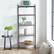 Alt View 13. Walker Edison - 72" Industrial Ladder 5-Shelf Bookcase - Mocha.
