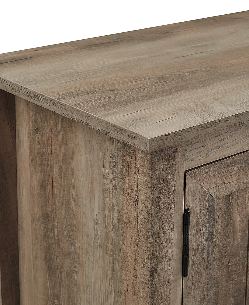 Alt View 16. Walker Edison - 70" Modern Farmhouse Simple Grooved Door TV Stand for most TVs up to 80" - Grey Wash.