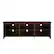 Front. Walker Edison - Modern 70" Open 6 Cubby Storage TV Stand for TVs up to 80" - Dark Walnut.