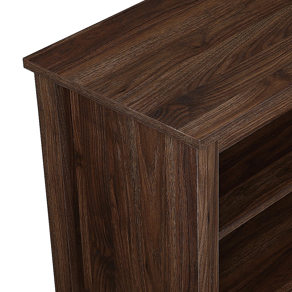 Alt View 1. Walker Edison - Modern 70" Open 6 Cubby Storage TV Stand for TVs up to 80" - Dark Walnut.