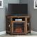 Alt View 11. Walker Edison - Glass Two Door Corner Fireplace TV Stand for Most TVs up to 55" - Rustic Oak.