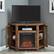 Alt View 12. Walker Edison - Glass Two Door Corner Fireplace TV Stand for Most TVs up to 55" - Rustic Oak.