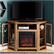Alt View 14. Walker Edison - Glass Two Door Corner Fireplace TV Stand for Most TVs up to 55" - Rustic Oak.