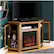 Alt View 15. Walker Edison - Glass Two Door Corner Fireplace TV Stand for Most TVs up to 55" - Rustic Oak.