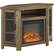 Alt View 19. Walker Edison - Glass Two Door Corner Fireplace TV Stand for Most TVs up to 55" - Rustic Oak.