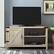 Alt View 11. Walker Edison - Rustic Barndoor TV Cabinet for Most Flat-Panel TVs Up to 48" - White Oak.