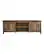 Front. Walker Edison - 70" Modern Farmhouse Simple Grooved Door TV Stand for most TVs up to 80" - Rustic Oak.