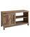 Angle. Walker Edison - 44" Rustic Barndoor TV Cabinet for Most Flat-Panel TVs Up to 50" - Rustic Oak.