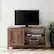 Alt View 11. Walker Edison - 44" Rustic Barndoor TV Cabinet for Most Flat-Panel TVs Up to 50" - Rustic Oak.