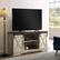 Alt View 1. Walker Edison - 58" Modern Farmhouse Sliding Door TV Stand for Most TVs up to 65" - Rustic White Brown.