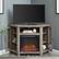 Alt View 16. Walker Edison - Glass Two Door Corner Fireplace TV Stand for Most TVs up to 55" - Grey Wash.
