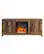 Front. Walker Edison - 58" Modern Farmhouse Barndoor Fireplace TV Stand for Most TVs up to 65" - Rustic Oak.