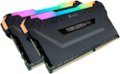 Alt View Zoom 1. CORSAIR - Vengeance RGB PRO 16GB (2PK 8GB) 3.2GHz PC4-25600 DDR4 DIMM Unbuffered Non-ECC Desktop Memory Kit with RGB Lighting - Black.