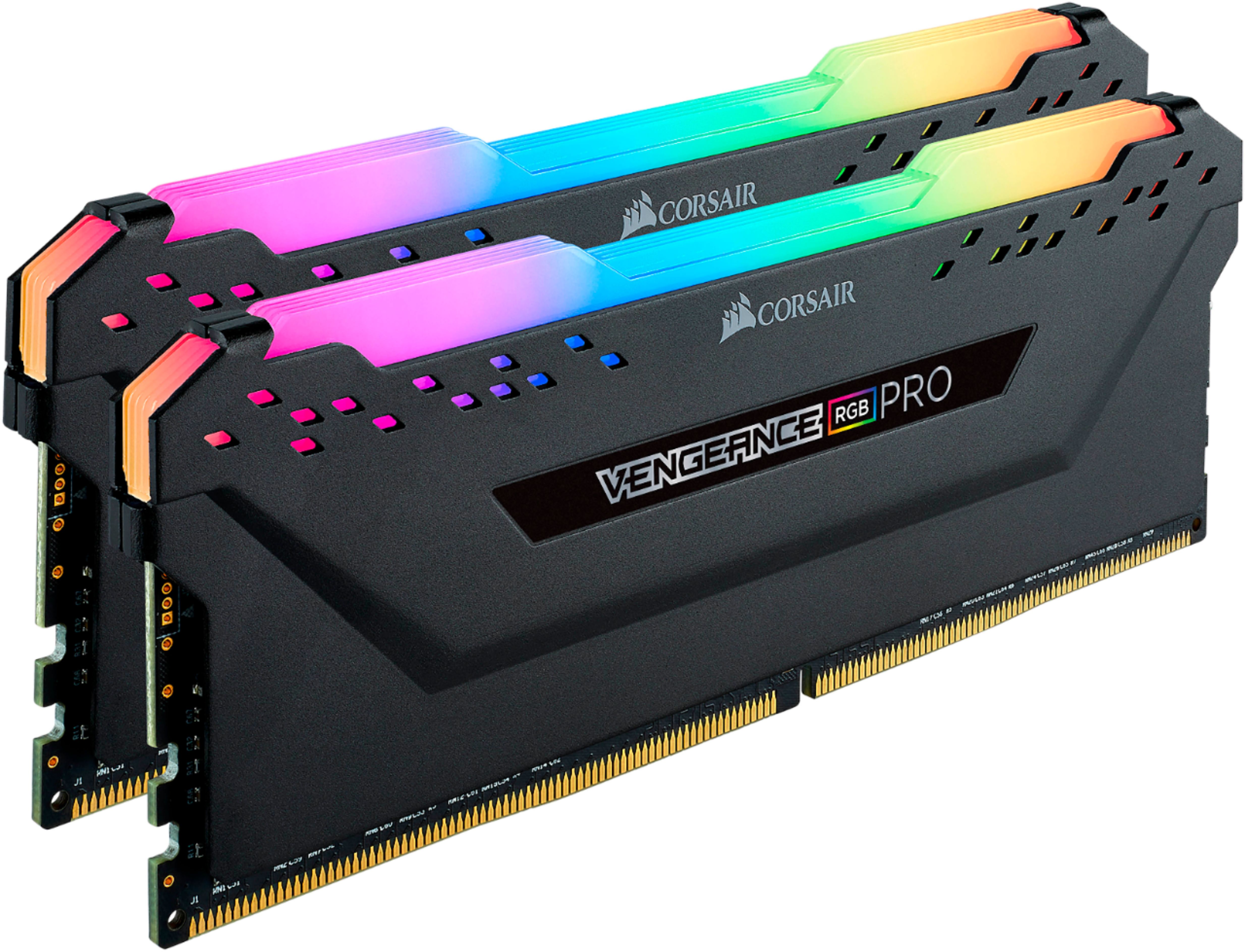 CORSAIR Vengeance RGB PRO 16GB (2PK x 8GB) 3200MHz DDR4 C16 DIMM Desktop  Memory Black CMW16GX4M2C3200C16 - Best Buy