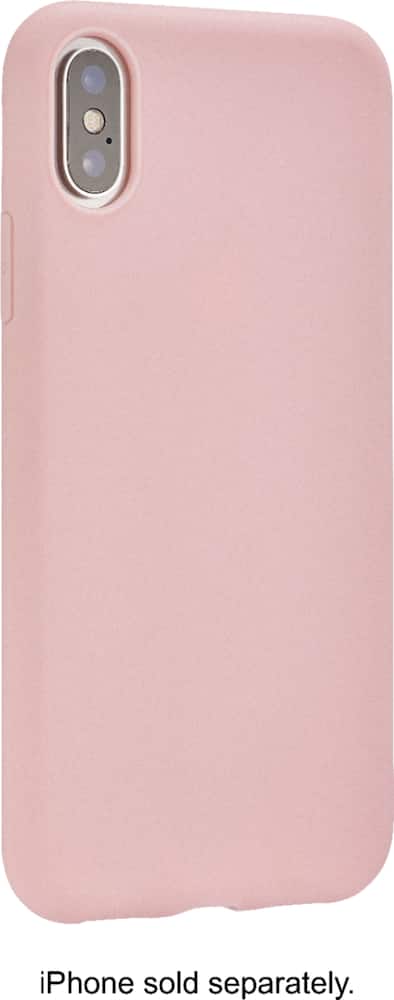 insignia - soft-shell case for apple iphone x and xs - pink insignia - soft-shell case for apple iphone x and xs - pink