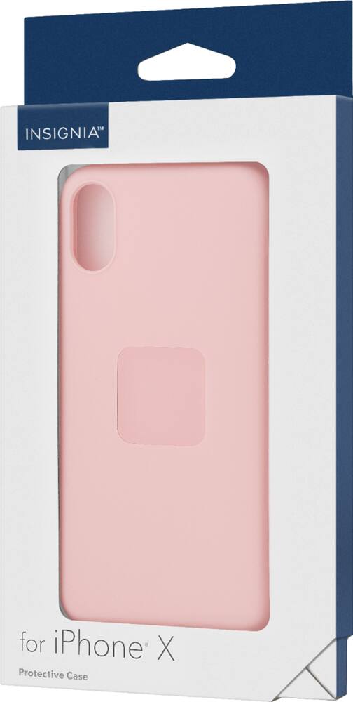 insignia - soft-shell case for apple iphone x and xs - pink insignia - soft-shell case for apple iphone x and xs - pink