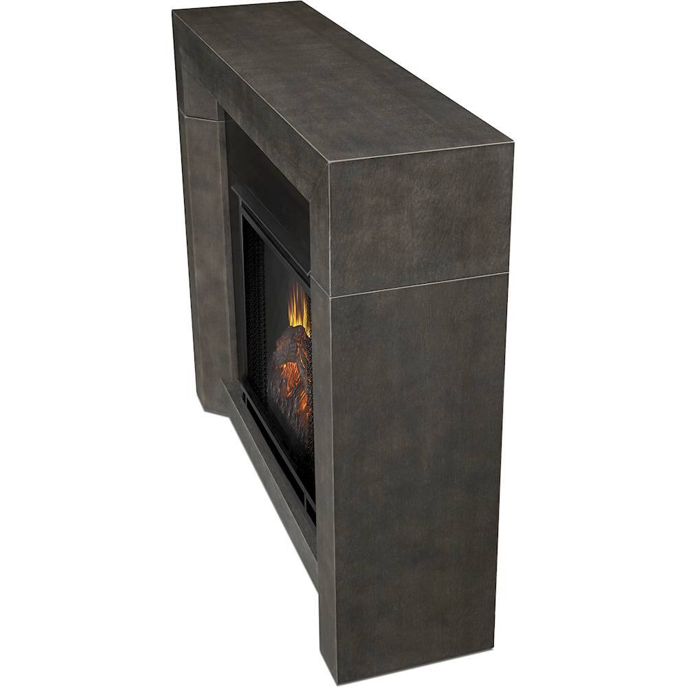 Real Flame Thayer Electric Fireplace 5010E - Gray Mantel With Remote & Heater, 1400W