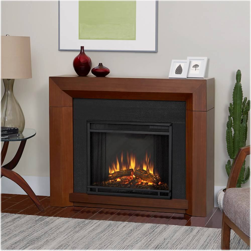 Best Buy: Real Flame Hughes Electric Fireplace Vintage Black Maple 3001E-VBM