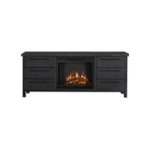 Front Zoom. Real Flame - Parsons Electric Fireplace - Antique Gray.