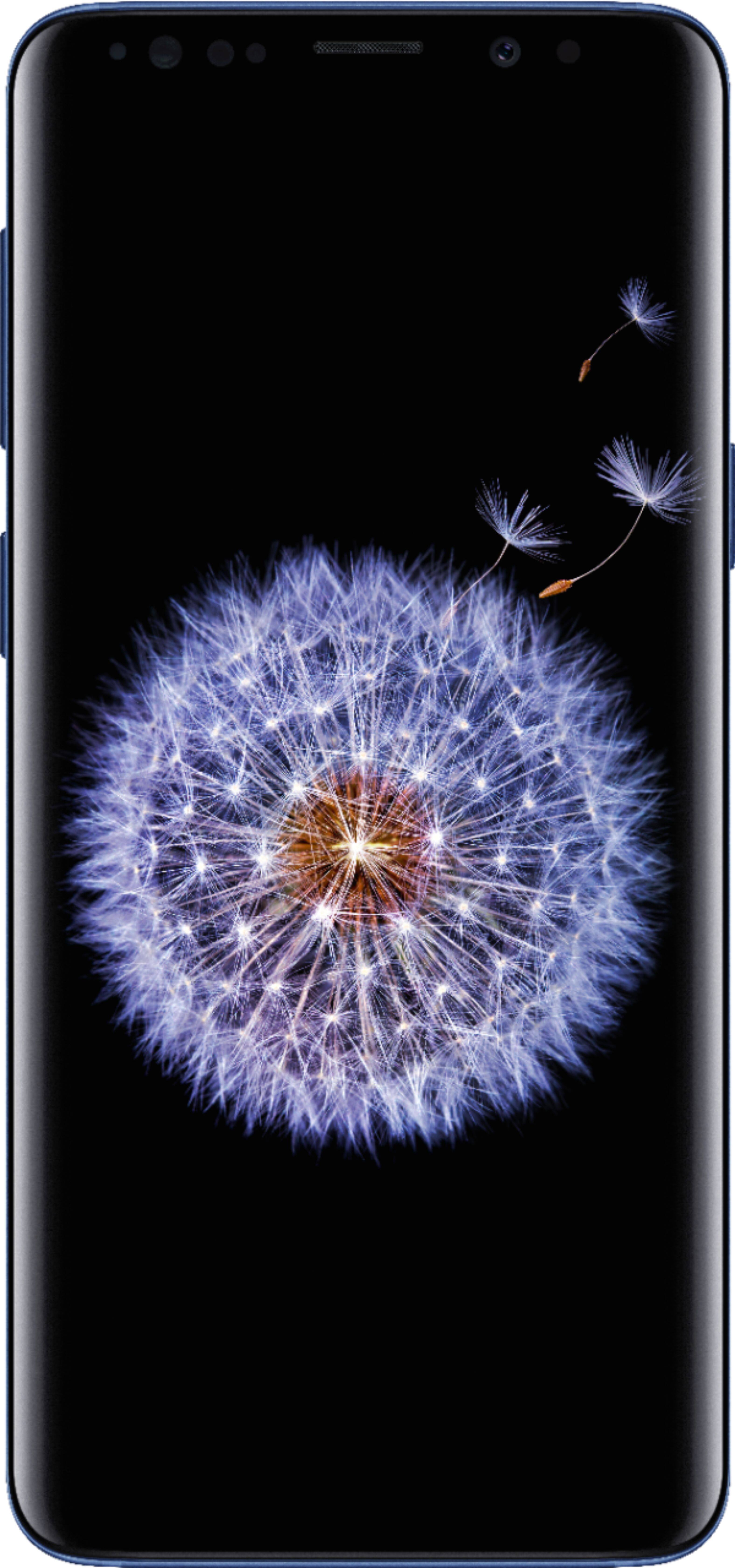 Front. Samsung - Galaxy S9 with 128GB Memory Cell Phone (Unlocked) - Coral Blue.