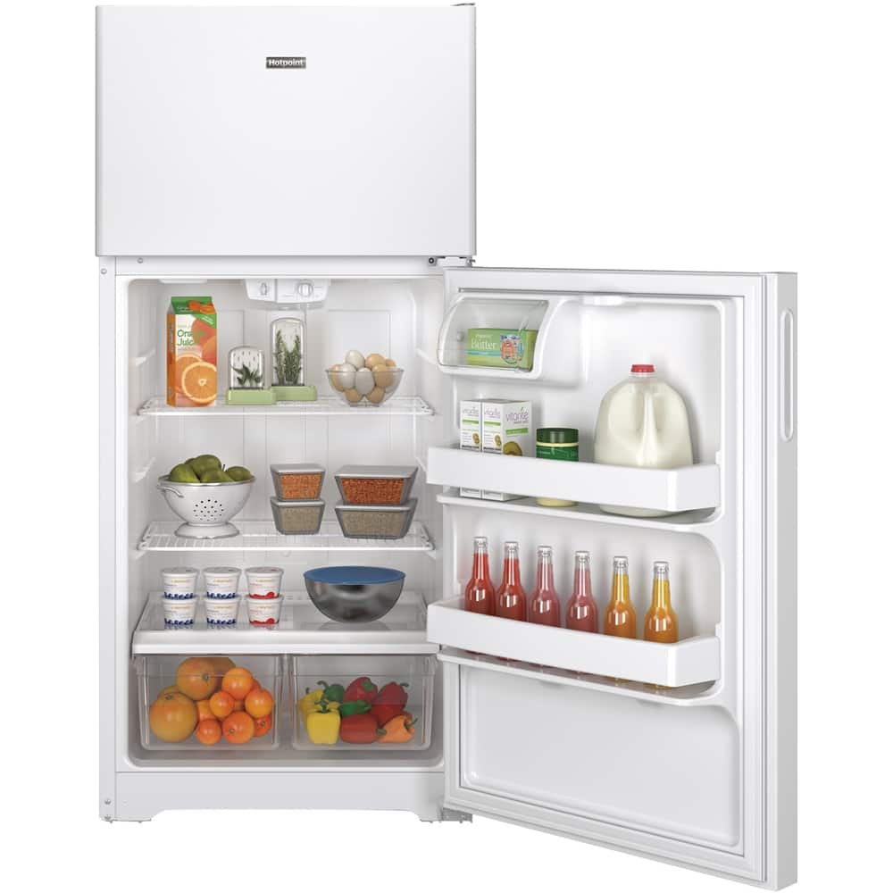 Best Buy Hotpoint 14.6 Cu. Ft. TopFreezer Refrigerator White HPS15BTHRWW