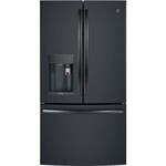 GE - Profile Series 27.8 Cu. Ft. French Door Refrigerator with Keurig Brewing System - Black Slate - Front_Standard