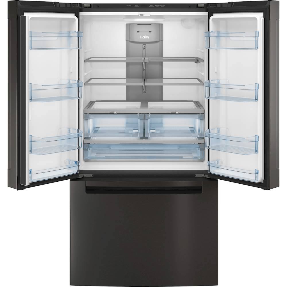 Haier 27 Cu. Ft. French Door Refrigerator Black stainless steel