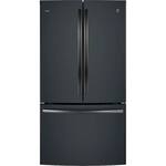 GE - Profile Series 23.1 Cu. Ft. French Door Counter-Depth Refrigerator - Black Slate - Front_Standard
