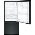 Alt View Zoom 2. GE - 20.9 Cu. Ft. Bottom-Freezer Refrigerator - Black.