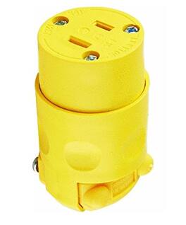 Leviton - 000-115CV-000 15 Amp 125 Volt NEMA 1-15R Cord Outlet - Yellow