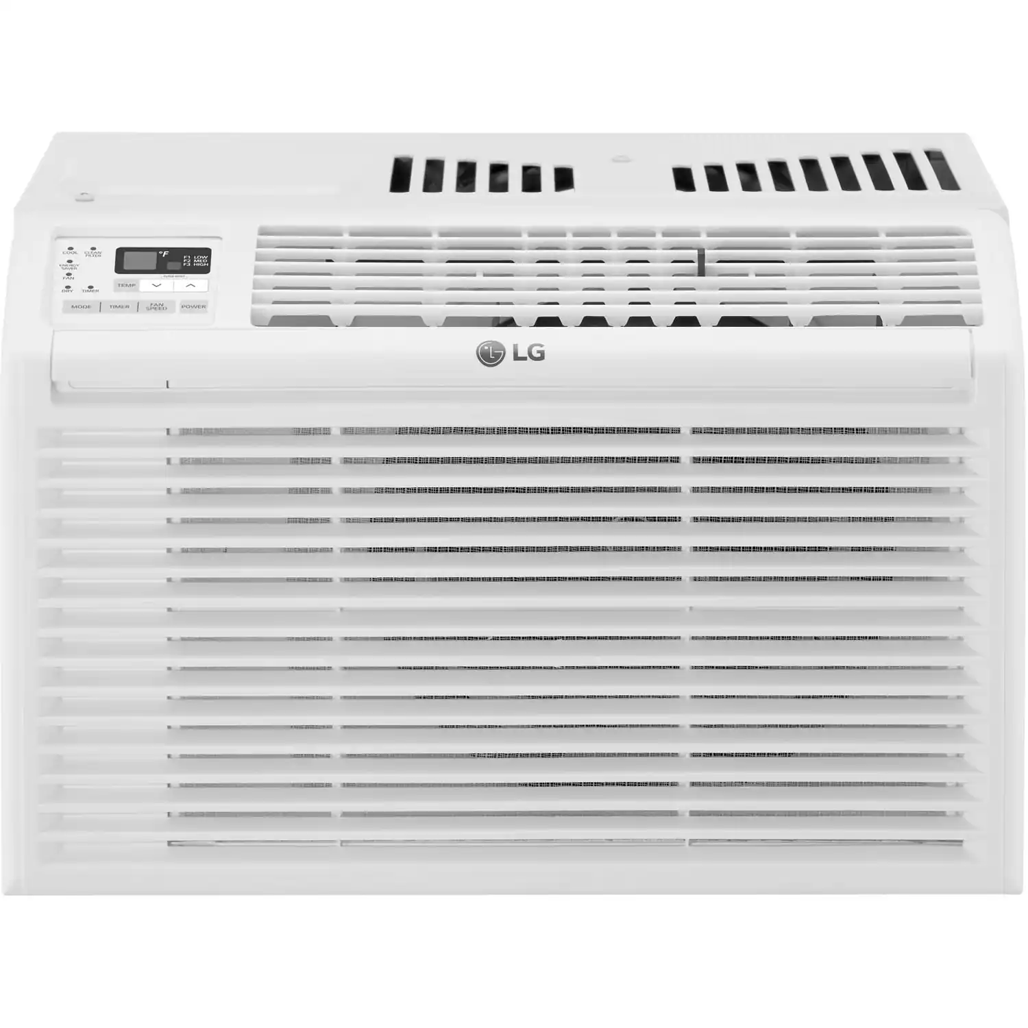 Front. LG - 6,000 BTU 115V Window Air Conditioner with Remote Control - White.