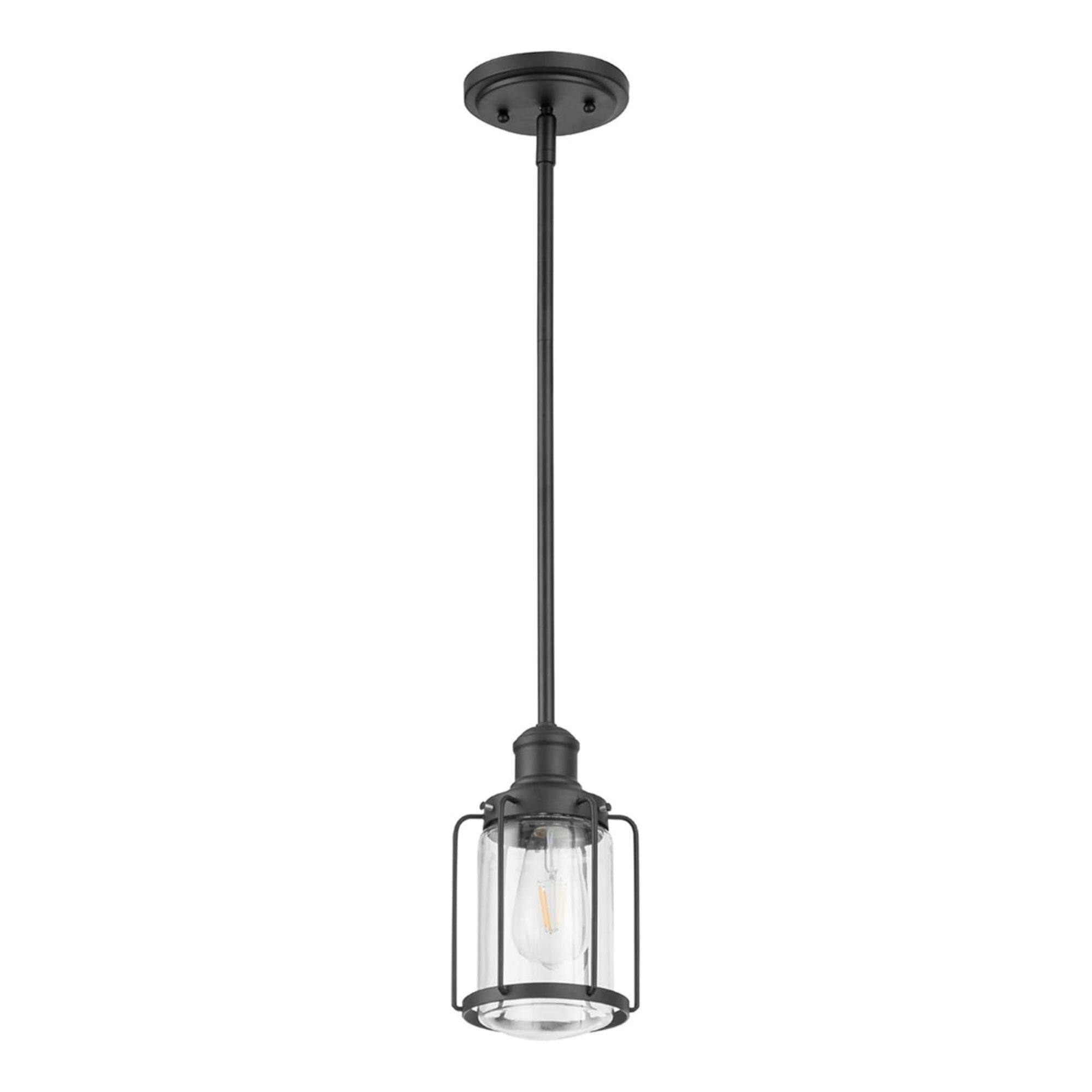 Front. Prominence Home - Prominence Home Lincoln Woods 1 Light Kitchen Island Linear Pendant Bar Light.