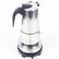 Angle. Home Collection - Electric Moka Pot Espresso Maker – 9-Cup Stainless Steel Greca Coffee Maker, Automatic Stovetop Espresso Machine 110V - Silver.